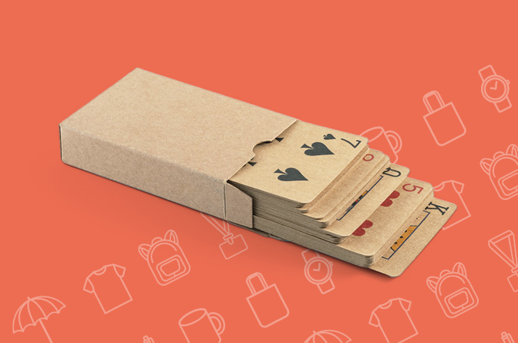 Baralho de 54 cartas clássicas em papel kraft